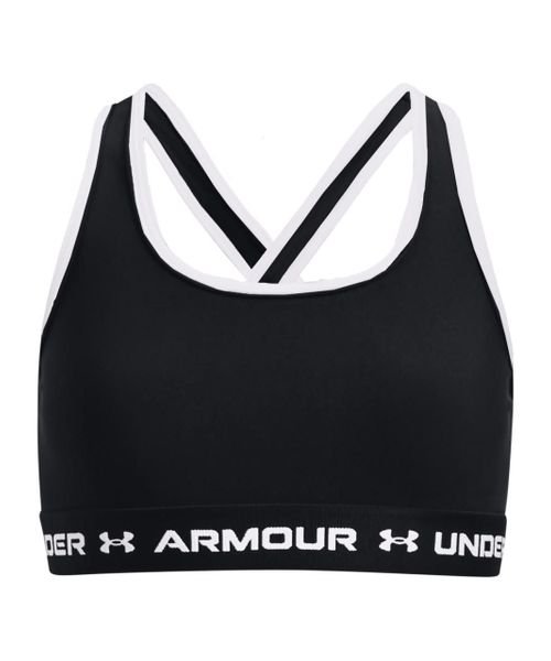 UNDER ARMOUR(アンダーアーマー)/UA CROSSBACK MID SOLID BRA/BLACK/BLACK/WHITE