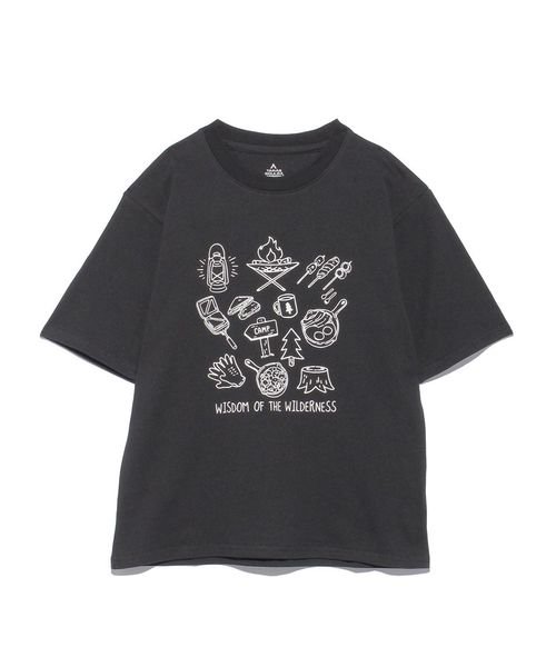 TARAS BOULBA(タラスブルバ)/ジュニア ヘビーコットン防蚊プリントTシャツ(フード)/ブラック