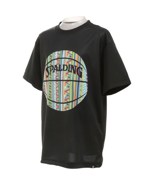 SPALDING(スポルディング)/ジュニアTシャツ アフリカントライバルボール/BLK