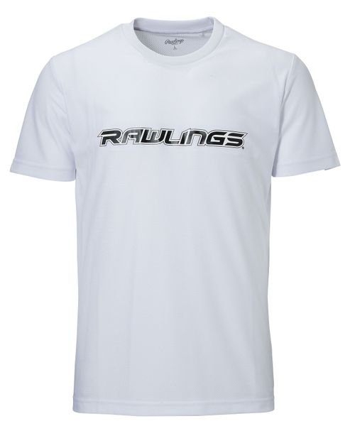 Rawlings(ローリングス)/スタイルロゴTシャツ－ホワイト/ブラック/W/B