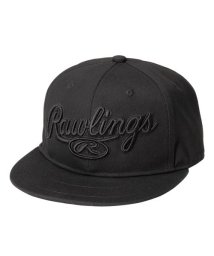 Rawlings/6パネル フラットバイザーキャップ－ブラック/ブラック/505588767