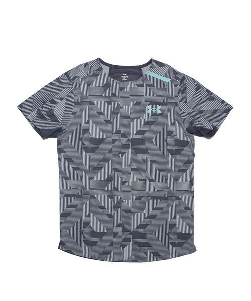 UNDER ARMOUR(アンダーアーマー)/UA ISO－CHILL SHORT SLEEVE PRINTED/DOWNPOURGRAY//