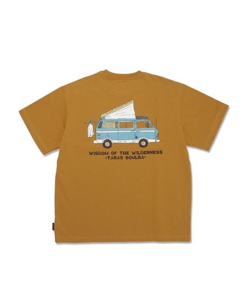 TARAS BOULBA(タラスブルバ)/ヘビーコットン プリントＴシャツ(キャンピングカー）/キャメル