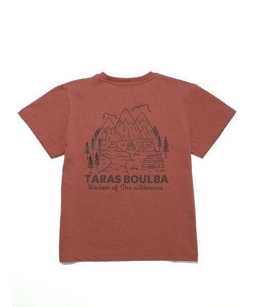TARAS BOULBA(タラスブルバ)/ジュニア PE天竺 プリントＴシャツ（キャンプ風景）/アーバンレッド