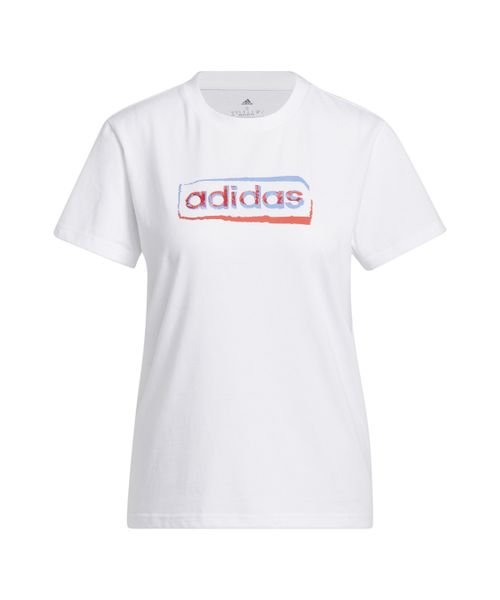 adidas(adidas)/W ESS リニア グラフィック Tシャツ/ホワイト
