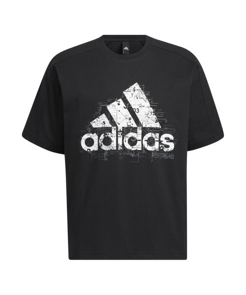 Adidas(アディダス)/City Escape Loose Fit Badge of Sport Graphic T－Shirt/ブラック