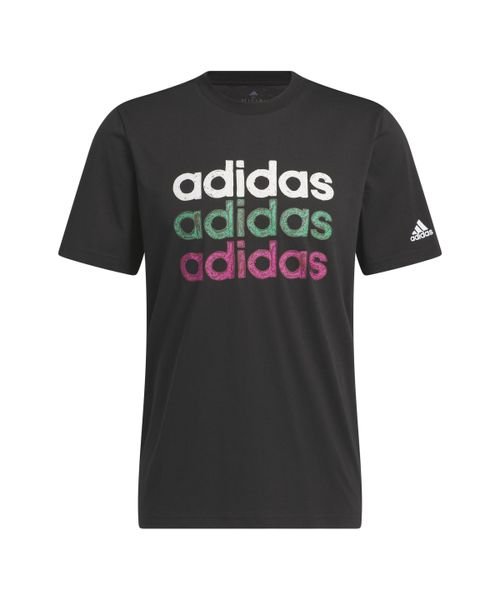 adidas(adidas)/Multi Linear Sportswear Graphic T－Shirt (Short Sleeve)/ブラック