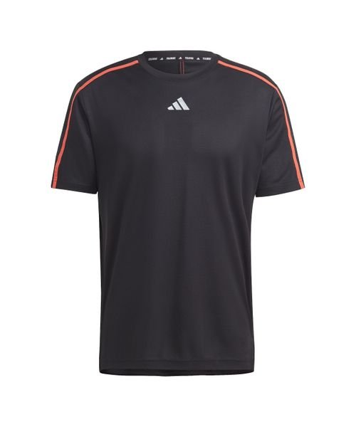 Adidas(アディダス)/Workout Base T－Shirt/ブラック/ブライトレッド/トランスパレント