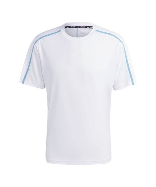 Adidas(アディダス)/Workout Base T－Shirt/ホワイト/プリラブドブルー/トランスパレント