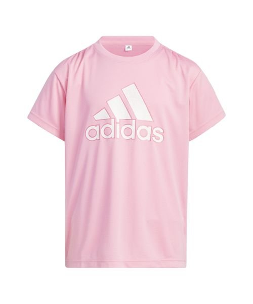 Adidas(アディダス)/YG MH Tシャツ/ブリスピンク/ホワイト