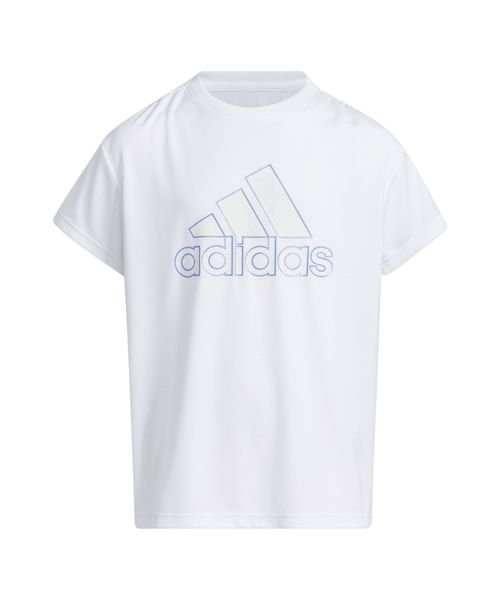 Adidas(アディダス)/YG MH Tシャツ/ホワイト/ブルードーン