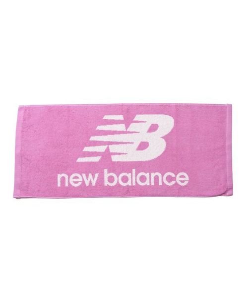 new balance(ニューバランス)/NBジャガードフェイスタオルロゴマーク/ピンク