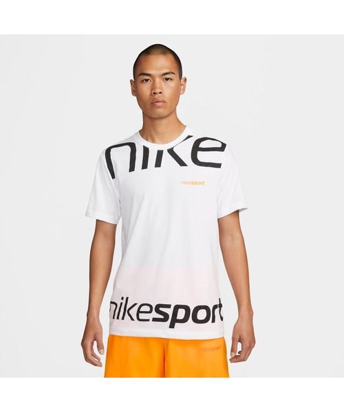 NIKE(NIKE)/AS M NK DF TEE TRSP/WHITE/BLACK/SUNDIAL