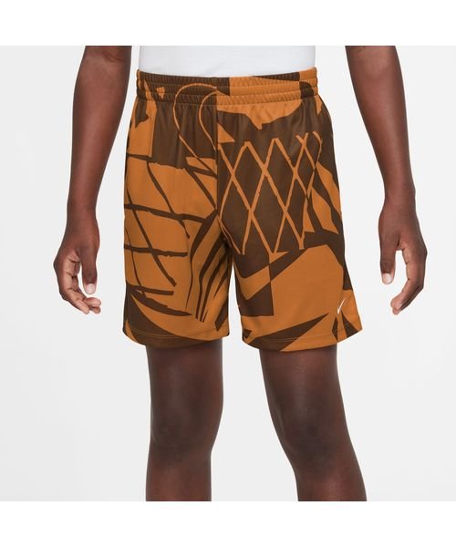 NIKE(NIKE)/B NK DF MULTI + SHORT SSNL AOP/CACAOWOW/WHITE