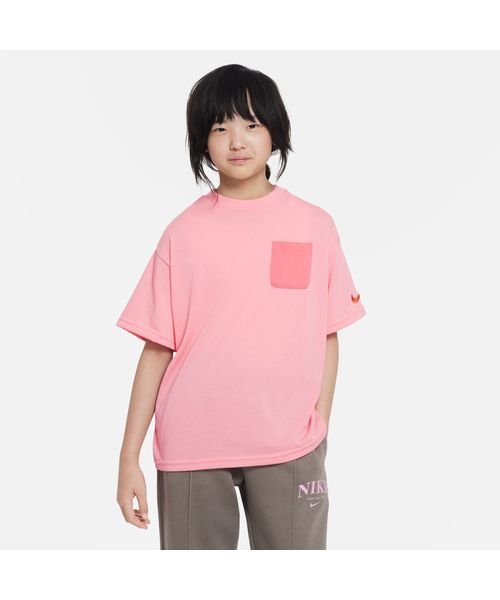 NIKE(NIKE)/K NK ODP DRY SS TOP/CORALCHALK/SEACORAL