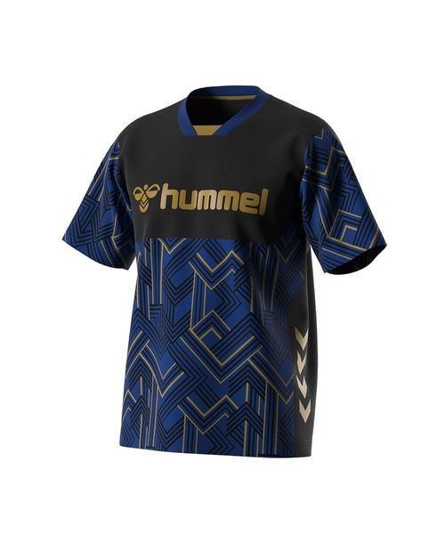 hummel(ヒュンメル)/プラクティスシャツ/クロ*Gブルー