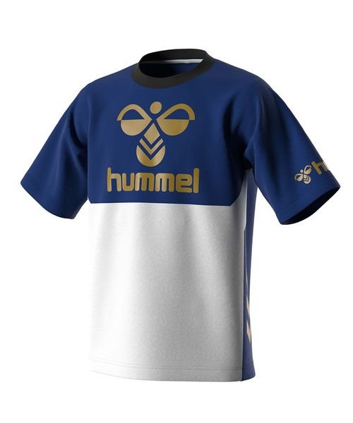 hummel(ヒュンメル)/JRプラクティスシャツ/Gブルー*ホワイト