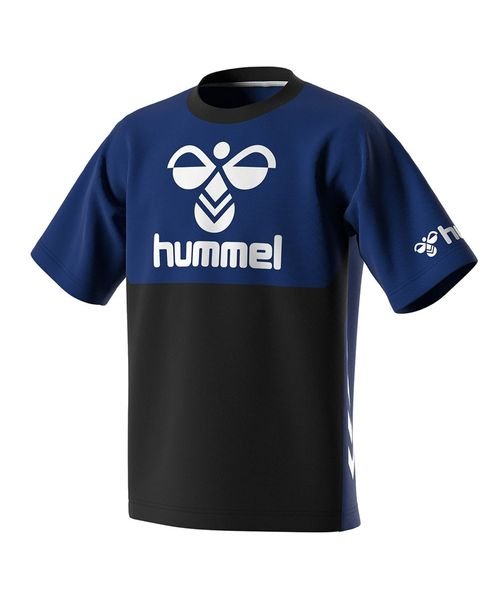 hummel(ヒュンメル)/JRプラクティスシャツ/Gブルー*クロ