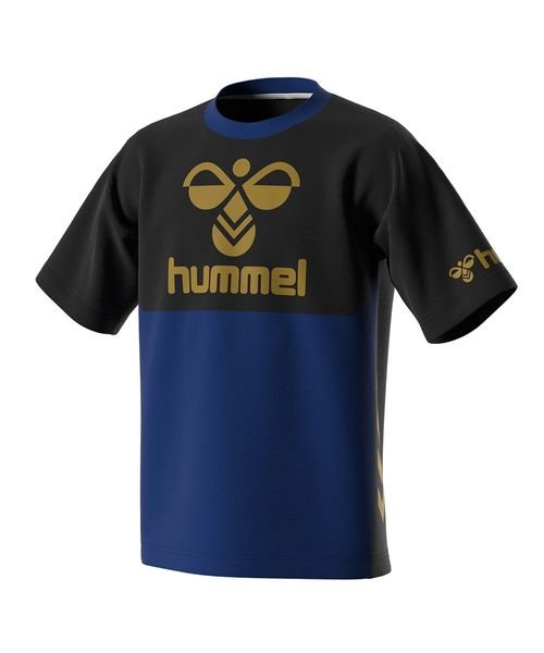 hummel(ヒュンメル)/JRプラクティスシャツ/クロ*Gブルー