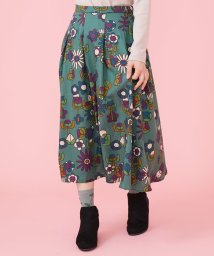 Jocomomola(ホコモモラ)/Candy Flower プリントスカート/グリーン