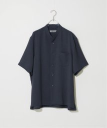 B.C STOCK(ベーセーストック)/FIL DESSIN スタンドカラー半袖シャツ/ブラックD