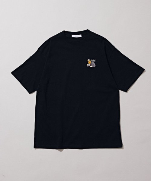 B.C STOCK(ベーセーストック)/《追加》SUIT MOJYA刺繍半袖Tシャツ/ブラックA