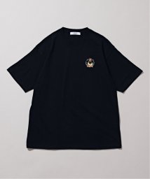 B.C STOCK(ベーセーストック)/SMILE MOJYA刺繍半袖Tシャツ/ブラックA