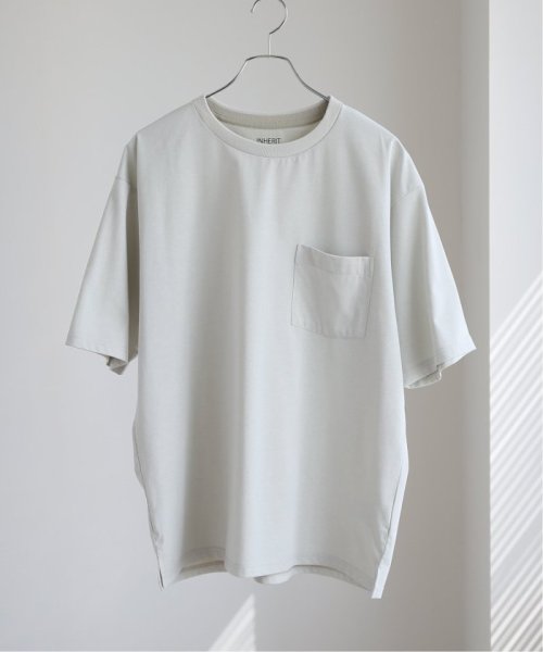 B.C STOCK(ベーセーストック)/ダブルフェイス ポケット半袖Tシャツ/ホワイト