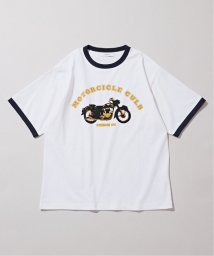 B.C STOCK(ベーセーストック)/リンガーTシャツ bike/ホワイトB