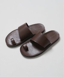 B.C STOCK(ベーセーストック)/LEATHER SLIDER SANDALS/ブラウン