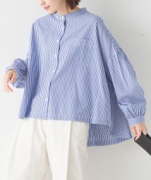 OMNES(オムネス)/【OMNES】製品洗いコットンブロード ボリューム長袖シャツ/ブルー