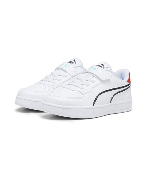 PUMA(プーマ)/キッズ プーマ ケーブン 2.0 レッツ プレイ スニーカー17－21cm/PUMAWHITE-PUMABLACK-PUMARED-TEAMAQUA