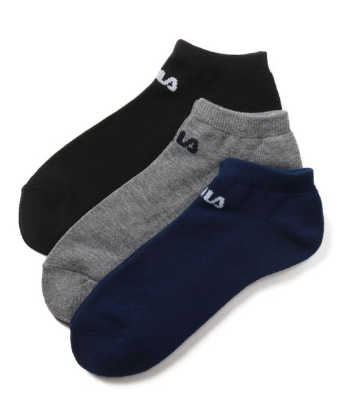 FILA socks Mens(フィラ　ソックス　メンズ)/ロゴ アンクルソックス 3足組 メンズ/その他3