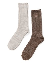 FILA socks Ladies(フィラ　ソックス　レディース)/Fボックスロゴ刺繍 ソックス 2足組 レデイ―ス/その他4