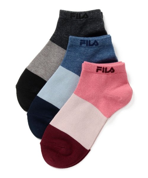 FILA socks Ladies(フィラ　ソックス　レディース)/三段切替 ショートソックス レディース/その他1