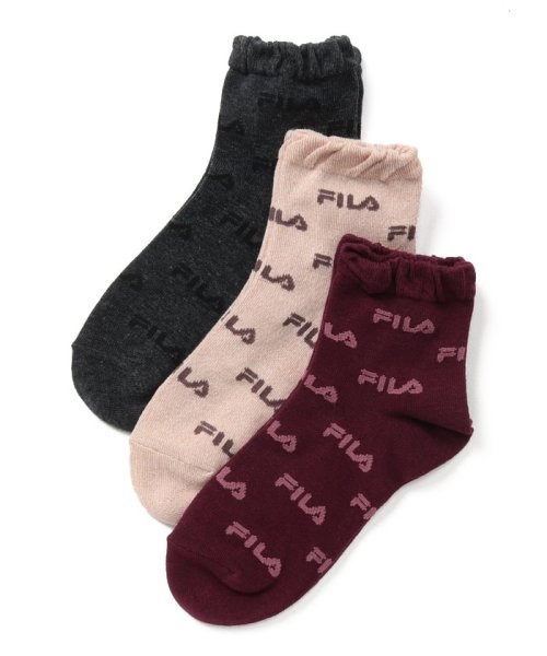 FILA socks Ladies(フィラ　ソックス　レディース)/ロゴ総柄 ソックス 3足組 レディース/その他1