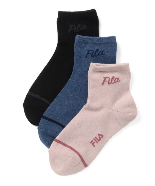 FILA socks Ladies(フィラ　ソックス　レディース)/無地 筆記体ロゴ ショートソックス　レディース/その他1