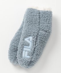 FILA socks Ladies(フィラ　ソックス　レディース)/もこもこルームソックス 甲ロゴ レディース/アクアブルー