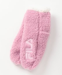 FILA socks Ladies(フィラ　ソックス　レディース)/もこもこルームソックス 甲ロゴ レディース/ピンク