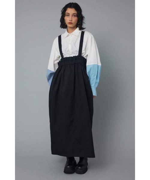 HeRIN.CYE(ヘリンドットサイ)/West frill junper skirt/BLK