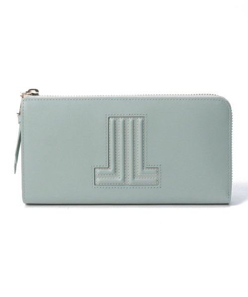 LANVIN en Bleu(BAG)(ランバンオンブルー（バッグ）)/ヴィジュ Lファスナー長財布/グレイッシュブルー