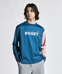 Munsingwear(マンシングウェア)/【Web限定】【ENVOY｜3Colors Penguin Logo】長袖Ｔシャツ【アウトレット】/グリーン×片袖ピンク