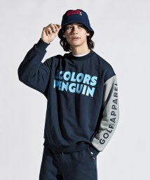 Munsingwear(マンシングウェア)/【Web限定】【ENVOY｜3Colors Penguin Logo】裏毛ジャージクルーネックスエットシャツ【アウトレット】/ネイビー