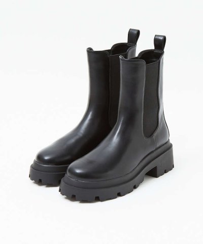 【LAROUTE】厚底 サイドゴアブーツトラックソールサイドゴアブーツ