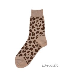 MACKINTOSH PHILOSOPHY/福助 公式 靴下 クルー丈 レディース MACKINTOSH PHILOSOPHY レオパード柄 3207V609<br>婦人 女性 フクスケ fukuske/505602216