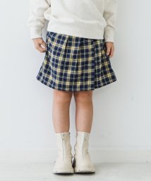 THE SHOP TK（KID）(ザ　ショップ　ティーケー（キッズ）)/【100－150】チェックラップスカート/ブルー（292）