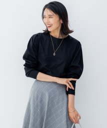 NIJYUSANKU（SMALL SIZE）(23区（小さいサイズ）)/【洗える】バナナスリーブ フォルム ロングTシャツ/ブラック系