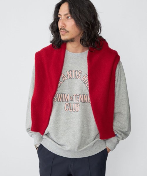 SHIPS MEN(シップス　メン)/*【SHIPS別注】RUSSELL ATHLETIC: カレッジ/モチーフ プリント スウェット/グレー