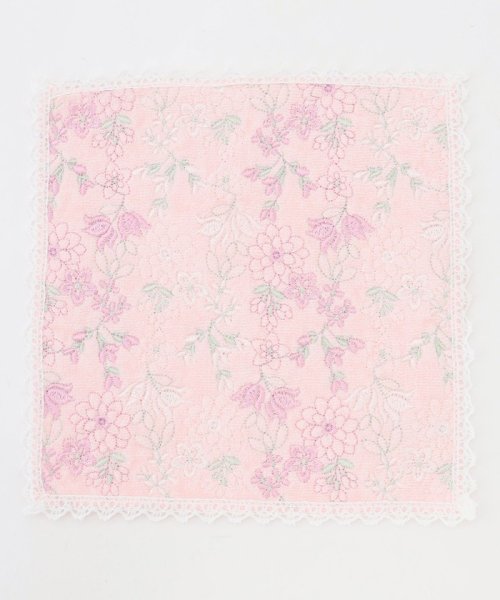 TOCCA(TOCCA)/FLORAL LACE MINI TOWELCHIEF タオルハンカチ/ピンク系