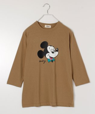 DISNEY/【DISNEY/ディズニー】ミッキー/ミニー/ドナルド/デイジー 天竺7分袖プリントTシャツ/505576258